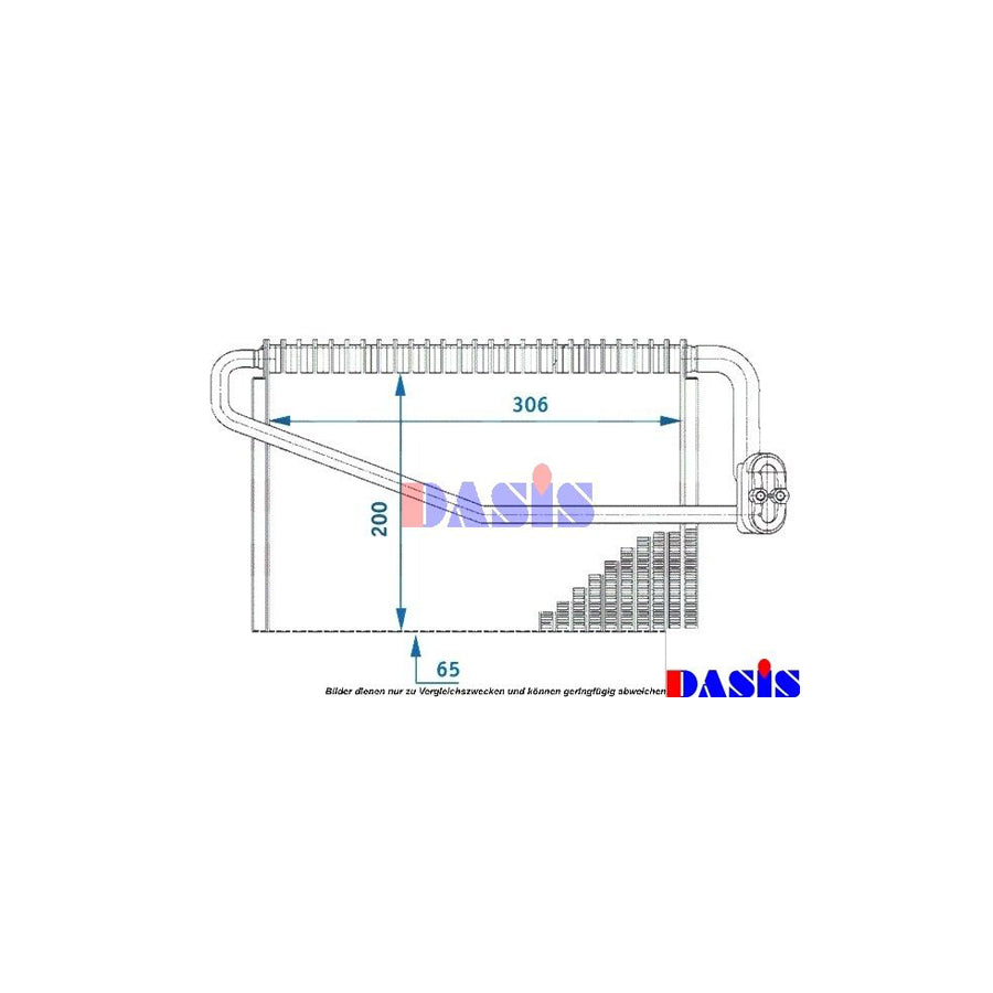 AKS Dasis 820201N Air Conditioning Evaporator Suitable for Mercedes-Benz Sl Convertible (R230)
