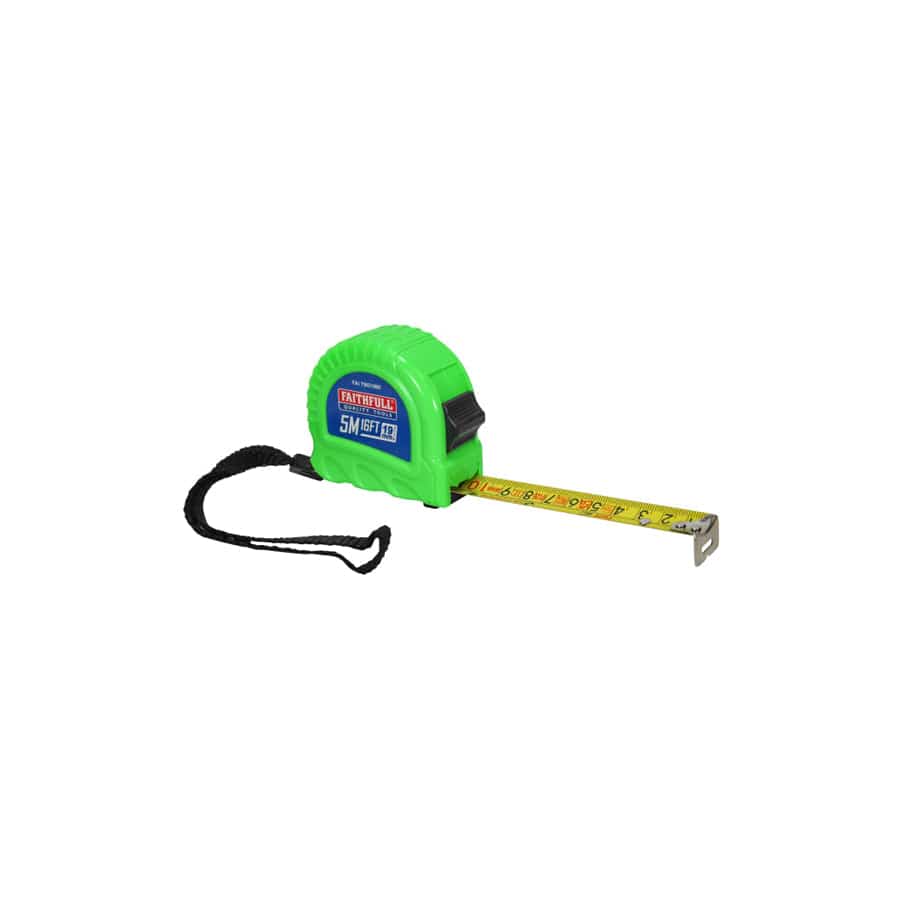 Faithfull FAITM519MI Twin Lock Tape Measure 5m/16ft (Width 19mm)