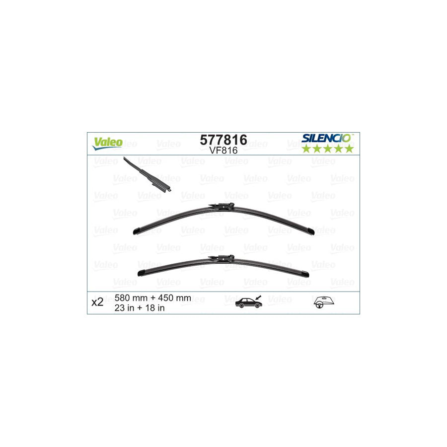 Valeo Silencio X.Trm 577816 Wiper Blade For Jaguar Xj Saloon (X351) | ML Performance US Car Parts