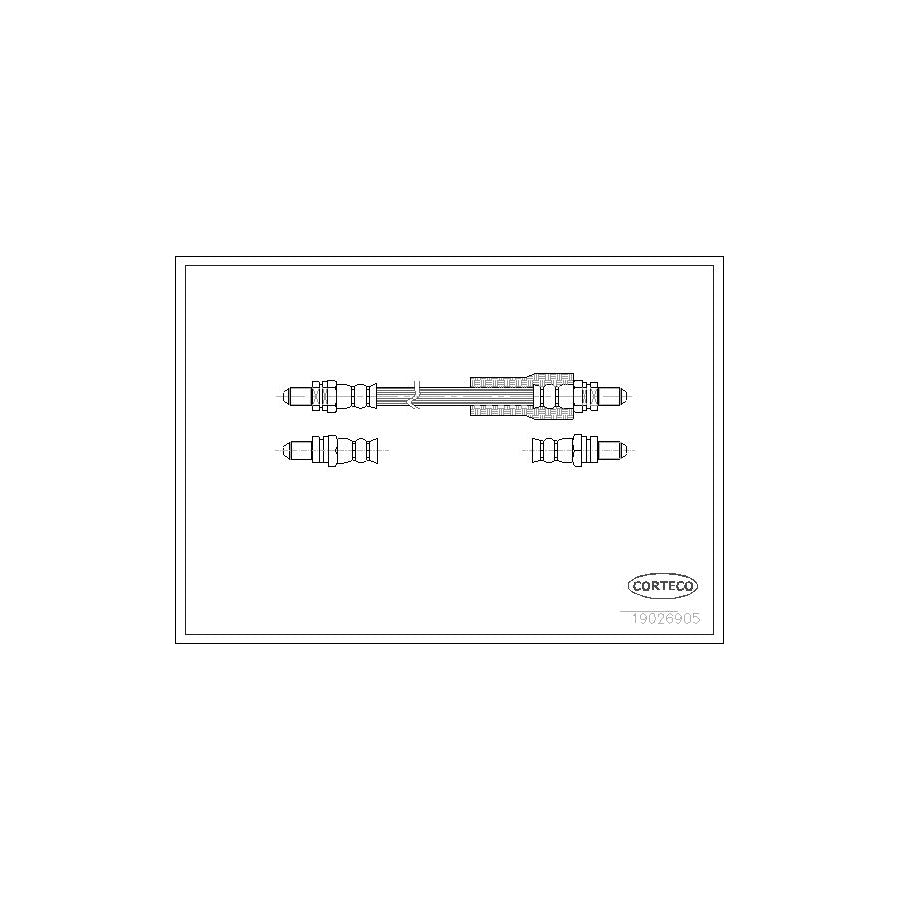 Corteco 19026905 Brake Hose for Ford Escort