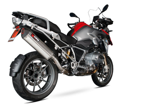 Scorpion RBM69SEO BMW R1200 GS Serket Parallel Slip-On - Brushed Stainless Steel Sleeve | ML Performance US US