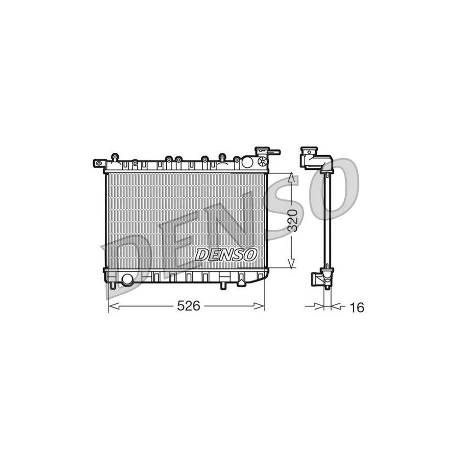 DENSO DRM46015 Engine Radiator for Nissan Almera