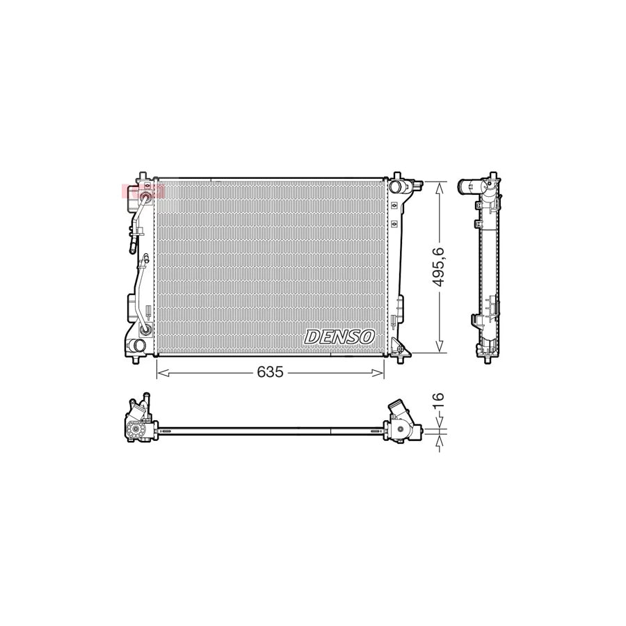 DENSO DRM41036 Engine Radiator