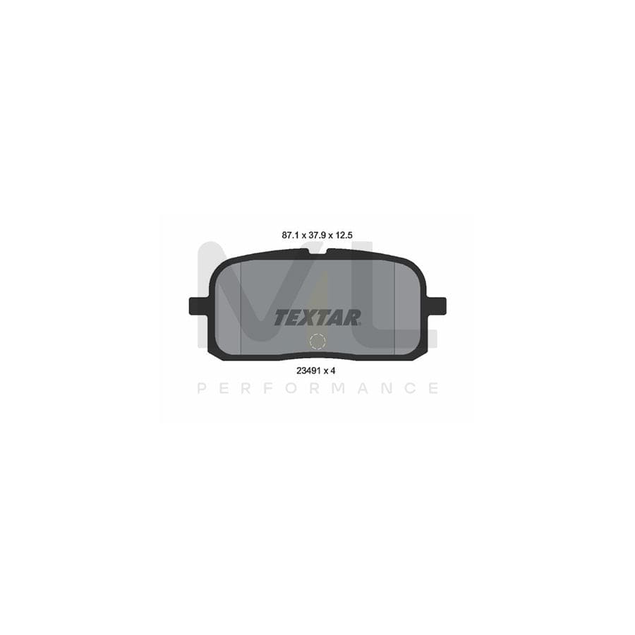 TEXTAR 2349101 Brake pad set not prepared for wear indicator | ML Performance Car Parts