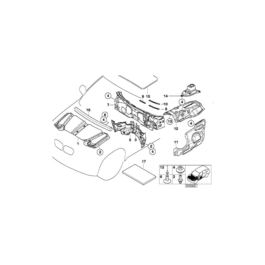 Genuine BMW 51488211921 E53 Sound Insulation Roof (Inc. X5 4.6is, X5 3.0d & X5 3.0i) | ML Performance US Car Parts