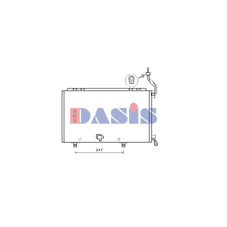 AKS Dasis 092069N Air Conditioning Condenser for Ford Fiesta