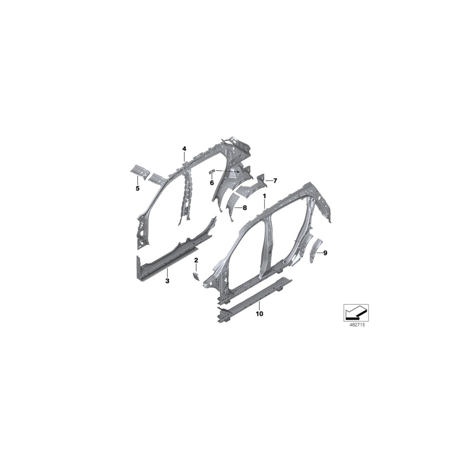 Genuine BMW 41007469546 F39 Interior Right Entrance (Inc. X2 20dX, X2 18dX & X2 28i) | ML Performance US Car Parts