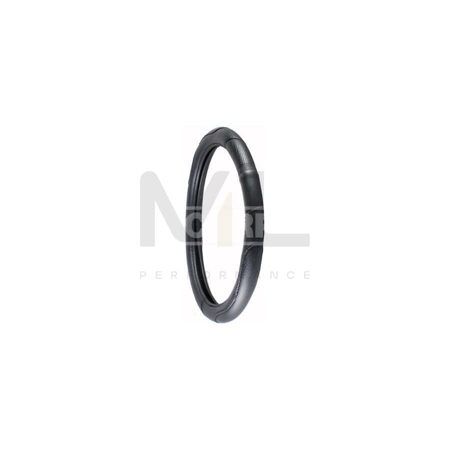 CARPRISS 79323303 Steering wheel cover Black, Ø: 44-46cm, Leather, PU (Polyurethane), Thermoplast