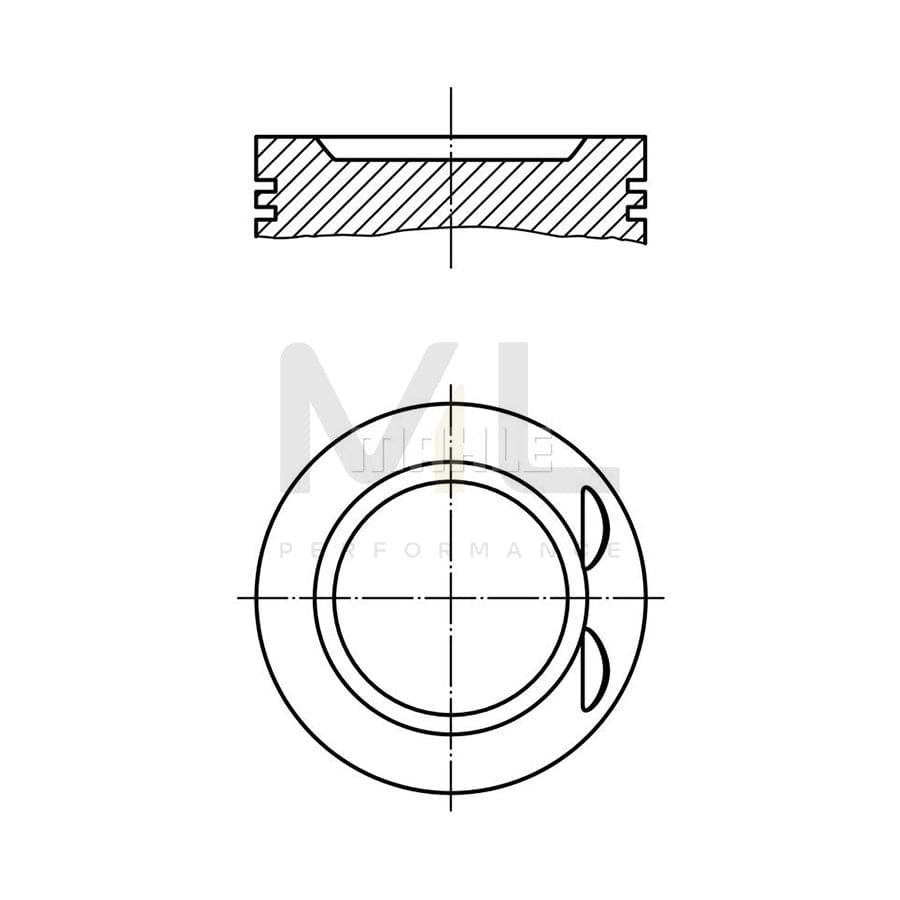 MAHLE ORIGINAL 033 21 02 Piston 83,01 mm, with piston ring carrier, without cooling duct | ML Performance Car Parts