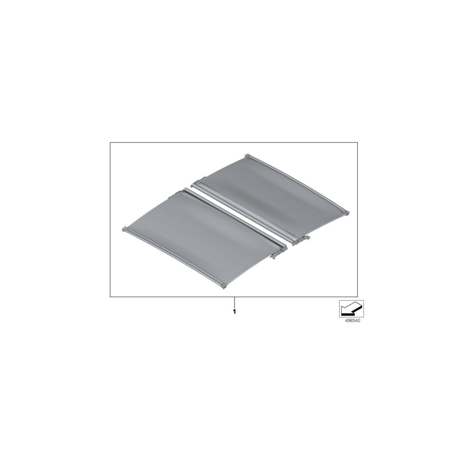 Genuine BMW 54107994618 F93 G16 Roller Blind, Alcantara NACHTBLAU (Inc. 840i, M8 & 840iX) | ML Performance US Car Parts