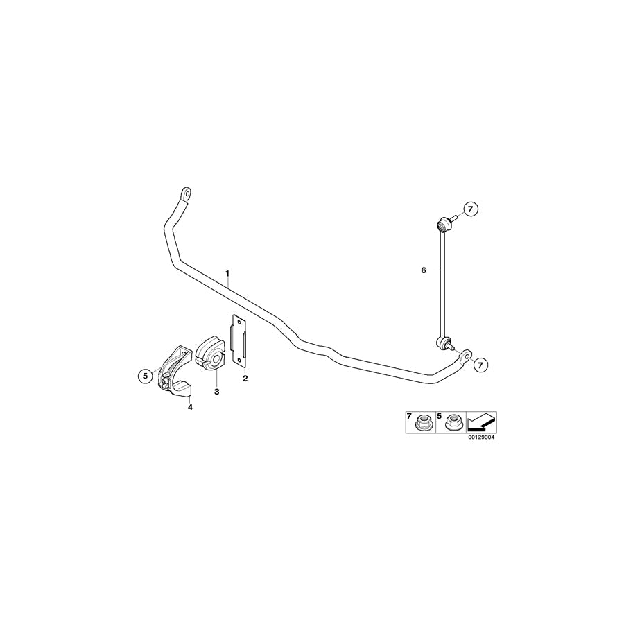 Genuine BMW 31306781546 E65 E66 Swing Support, Front, Right (Inc. 745Li, 735i & Alpina B7) | ML Performance US Car Parts