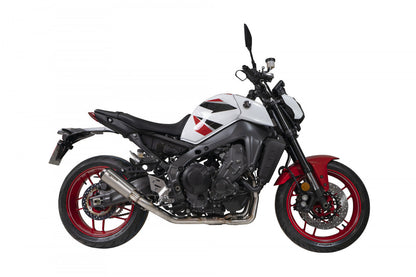 Scorpion PYA116SYSSEO Yamaha MT-09 Red Power Full System - Brushed Stainless Steel Sleeve | ML Performance US US