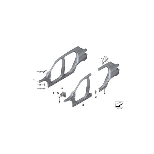 Genuine BMW 41007467317 F39 Left Exterior Column A (Inc. X2 20dX, X2 25iX & X2 16d) | ML Performance US Car Parts