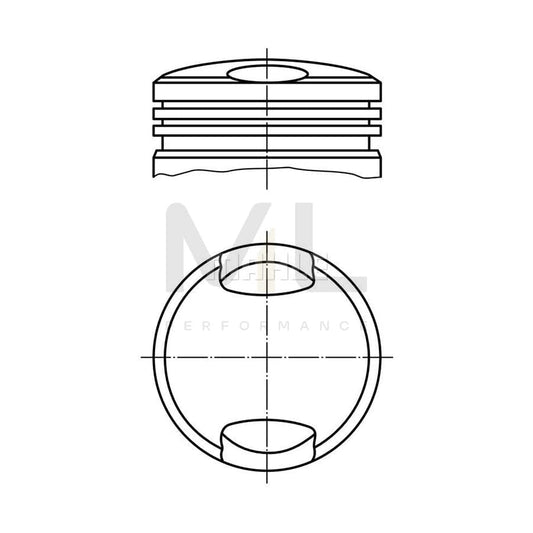 MAHLE ORIGINAL 503 06 00 Piston for PORSCHE 911 Coupe 80,0 mm, with piston rings, without cooling duct | ML Performance Car Parts
