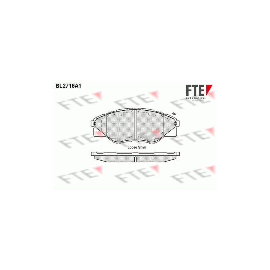 FTE Bl2716A1 Brake Pad Set for Toyota Hilux VII Pickup