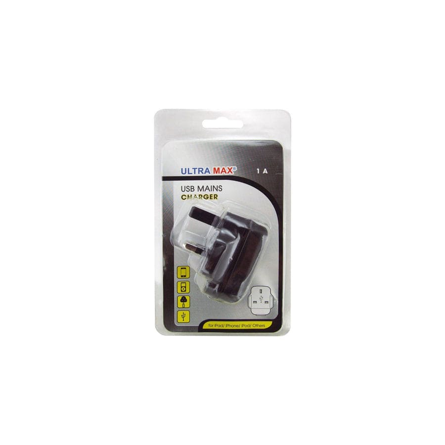 Ultramax USB Mains Charger 1A (Blister of 1)
