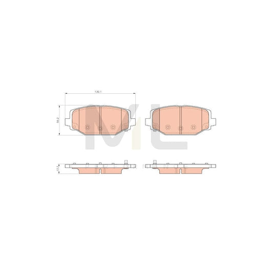 TRW Gdb1936 Brake Pad Set With Acoustic Wear Warning | ML Performance Car Parts