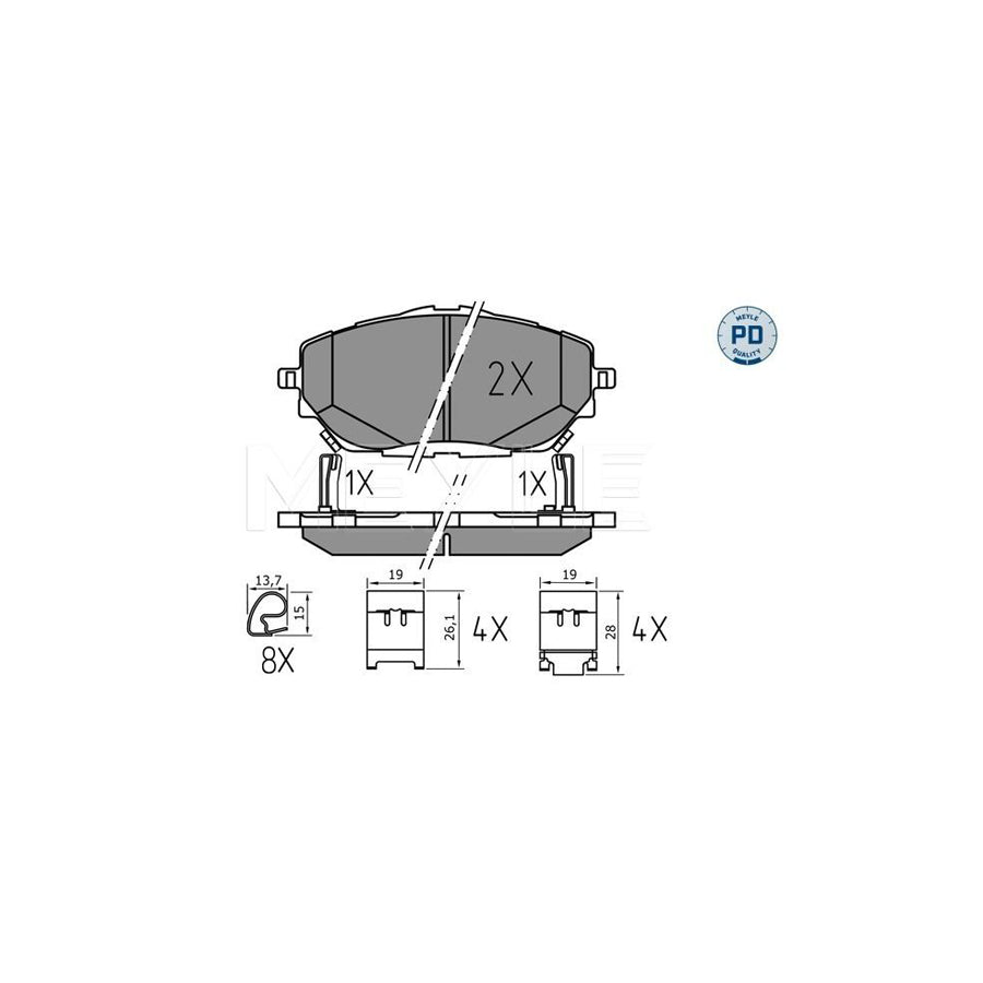 Meyle 025 227 8218/Pd Brake Pad Set