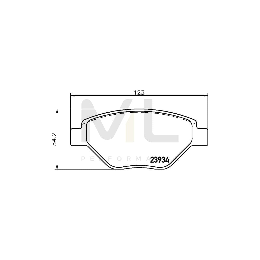 Hella 8DB 355 010-551 Brake Pad Set For Renault Megane Not Prepared For Wear Indicator, With Brake Caliper Screws, With Accessories