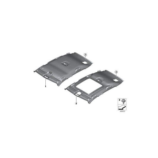 Genuine BMW 51448073465 F39 Headlining Panoramic Roof ANTHRAZIT (Inc. X2 28i, X2 28iX & X2 M35iX) | ML Performance US Car Parts