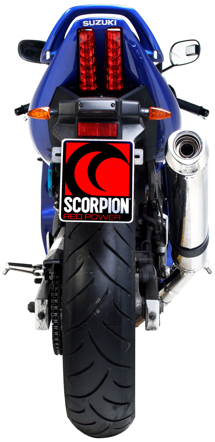 Scorpion ESI84SEO Suzuki SV650 Factory Oval Slip-On - Polished Stainless Steel Sleeve | ML Performance US US