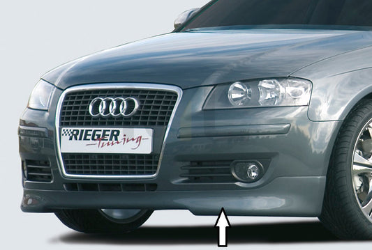 Rieger 00056739 Audi 8P A3 Front Splitter 1 | ML Performance UK Car Parts