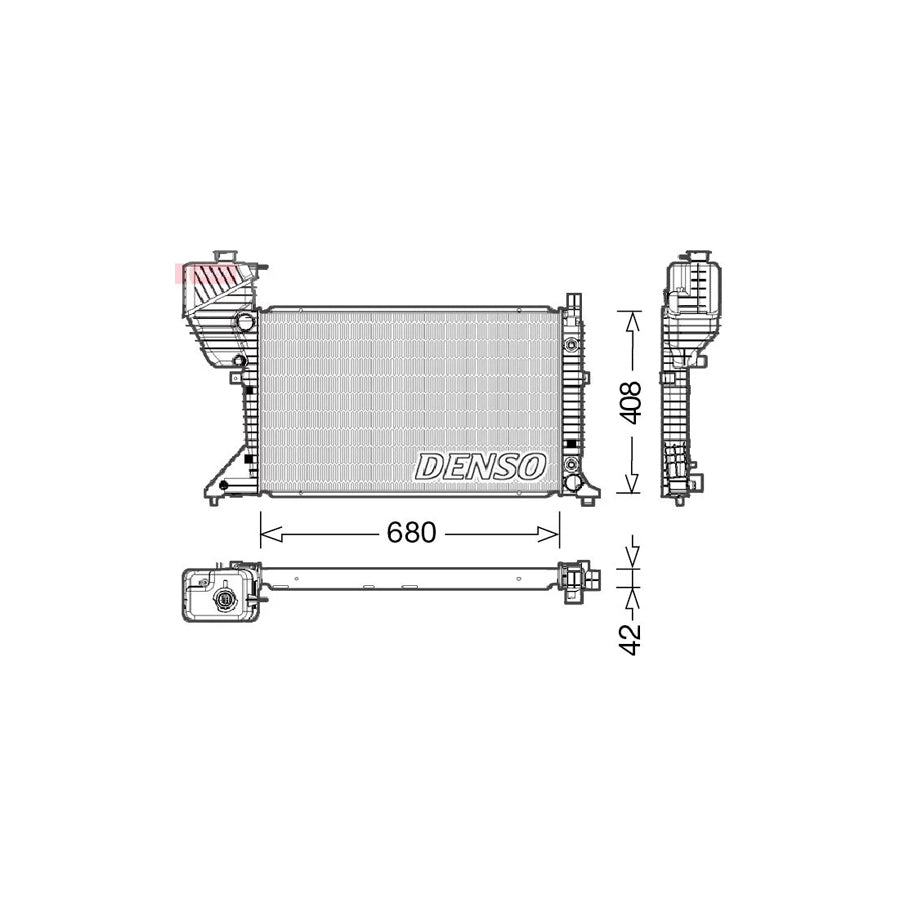 DENSO DRM17019 Engine Radiator Suitable for Mercedes-Benz Sprinter