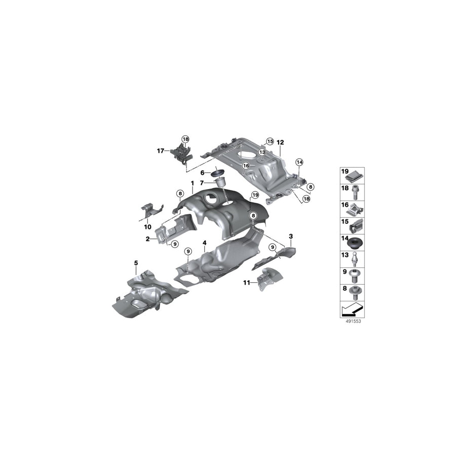 Genuine BMW 11657852132 F93 F90 F91 Holder For Bridge Of V-Space ZYL. 1-4 (Inc. M5 & M8) | ML Performance US Car Parts