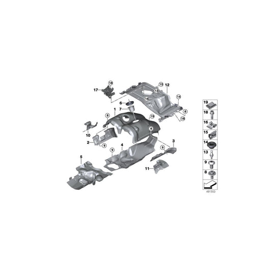 Genuine BMW 11657852132 F93 F90 F91 Holder For Bridge Of V-Space ZYL. 1-4 (Inc. M5 & M8) | ML Performance US Car Parts