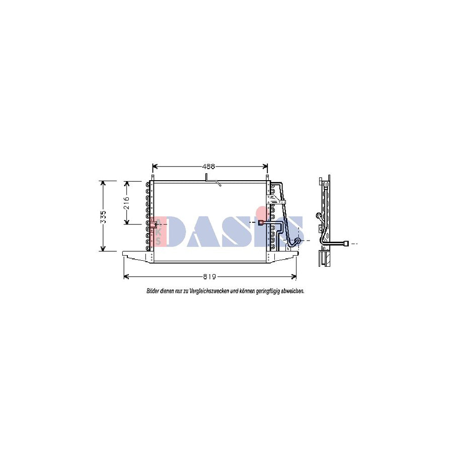 AKS Dasis 092080N Air Conditioning Condenser for Ford Scorpio