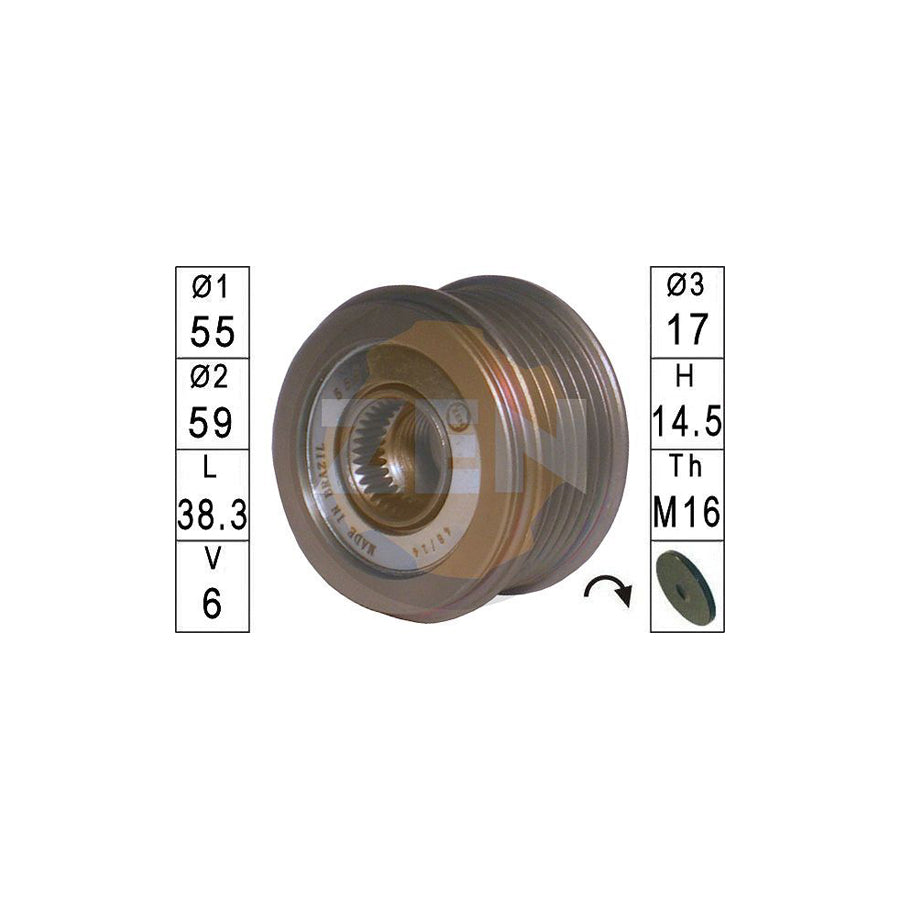 Era ZN5593 Alternator Freewheel Clutch