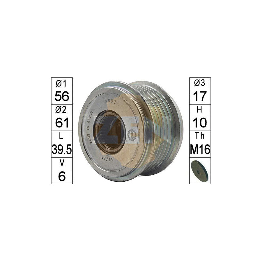 Era ZN5697 Alternator Freewheel Clutch