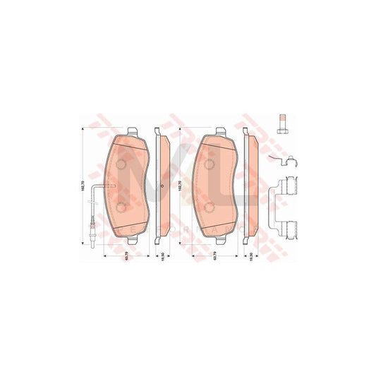 TRW Gdb1820 Brake Pad Set Incl. Wear Warning Contact, With Brake Caliper Screws | ML Performance Car Parts