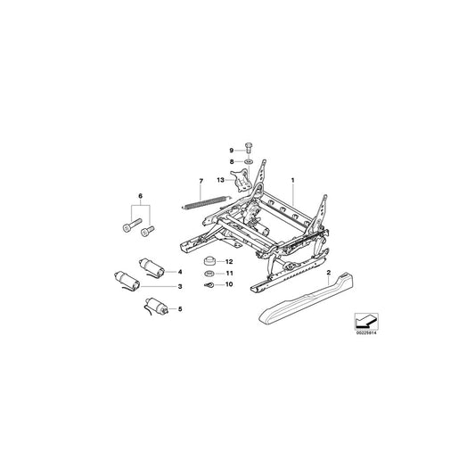 Genuine BMW 52107111884 E53 Electrical Seat Mechanism, Right (Inc. X5 4.6is, X5 4.4i & X5 4.8is) | ML Performance US Car Parts