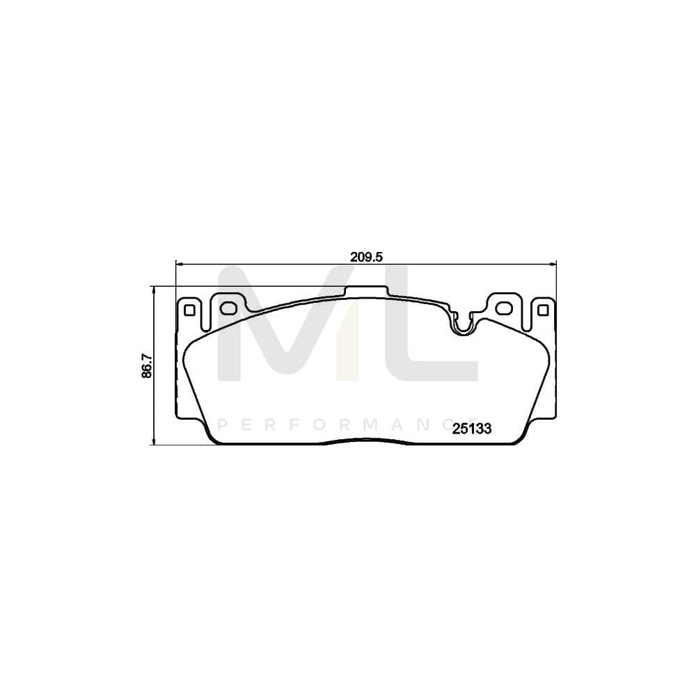 Hella 8DB 355 019-991 Brake Pad Set Prepared For Wear Indicator