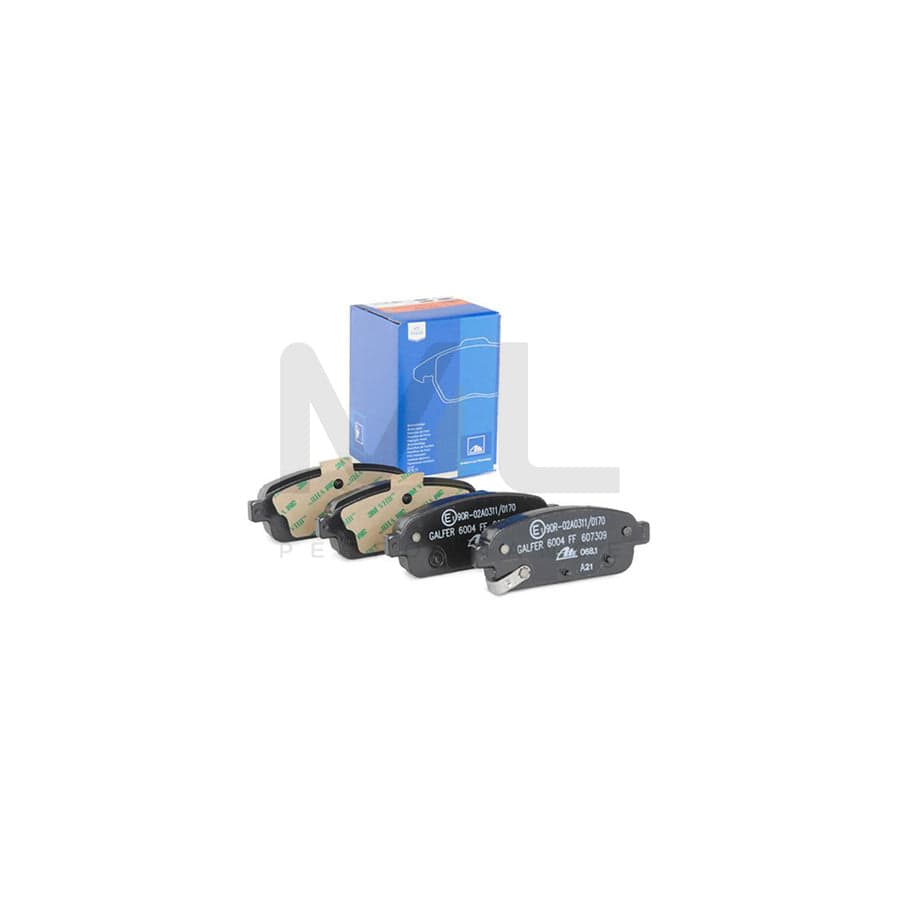 ATE 13.0460-7309.2 Brake pad set with acoustic wear warning, with accessories