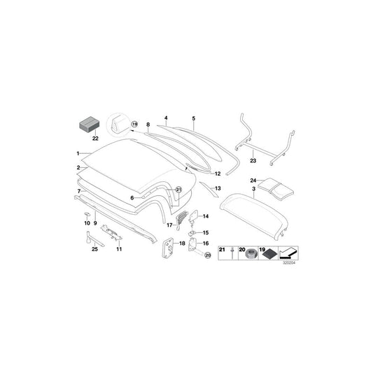 Genuine BMW 54217044243 E52 Moulding Air Outlet Rear Left SCHWARZ (Inc. ALPINA V8 & Z8) | ML Performance US Car Parts