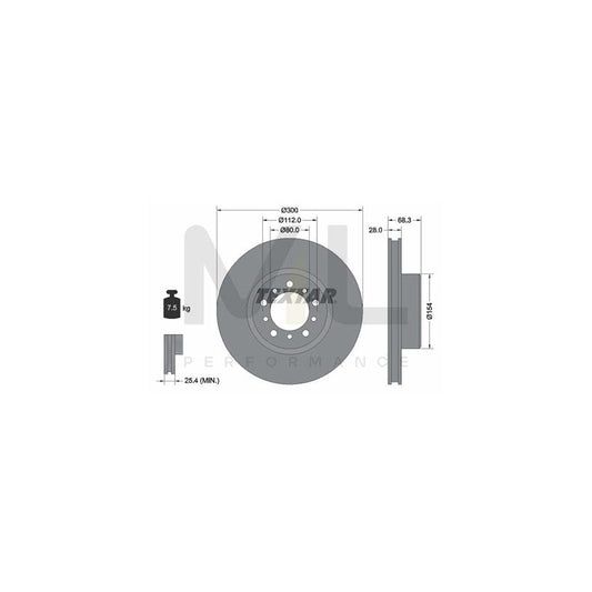 TEXTAR 92032500 Brake Disc suitable for MERCEDES-BENZ S-Class Internally Vented, without wheel hub, without wheel studs | ML Performance Car Parts