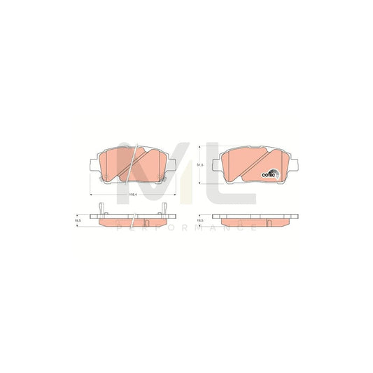 TRW Cotec Gdb3242 Brake Pad Set With Acoustic Wear Warning | ML Performance Car Parts