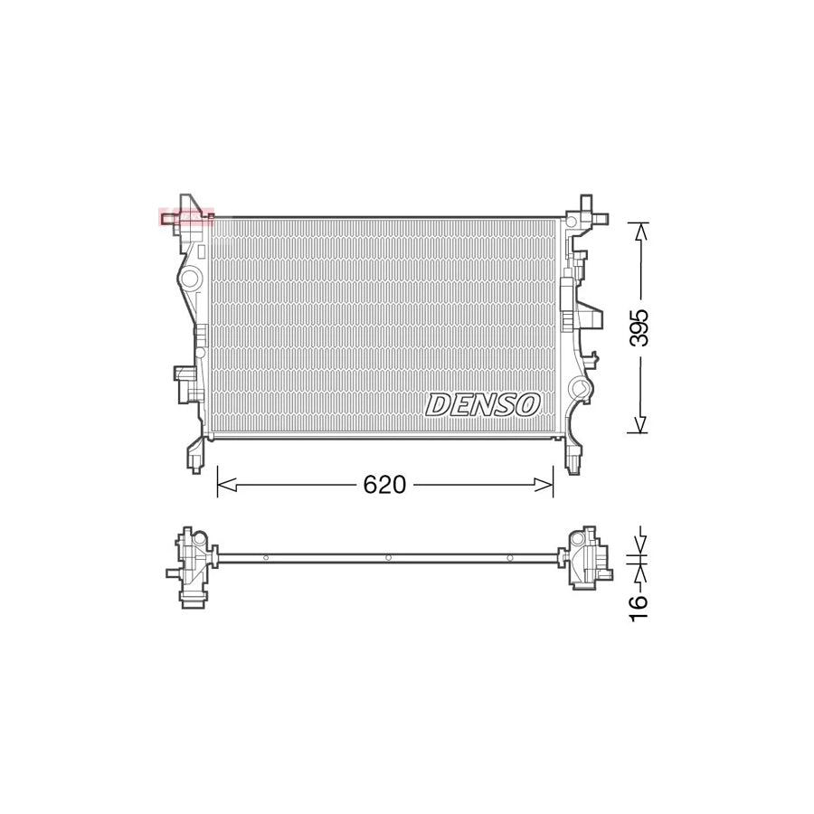 DENSO DRM06036 Engine Radiator for Fiat 500X (334)