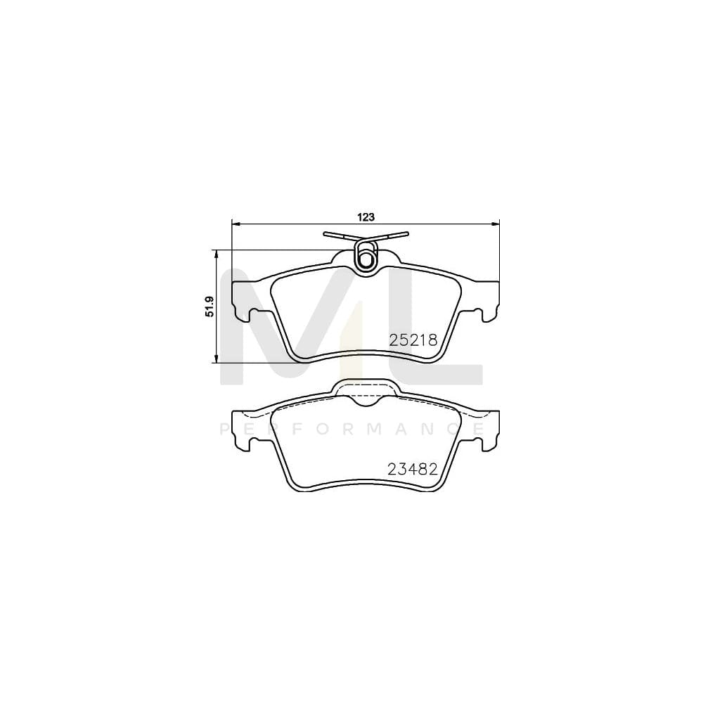 Hella 8DB 355 015-741 Brake Pad Set For Peugeot 508 Not Prepared For Wear Indicator
