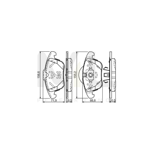 Bosch 0986Tb3192 Brake Pad Set  | ML Performance Car Parts
