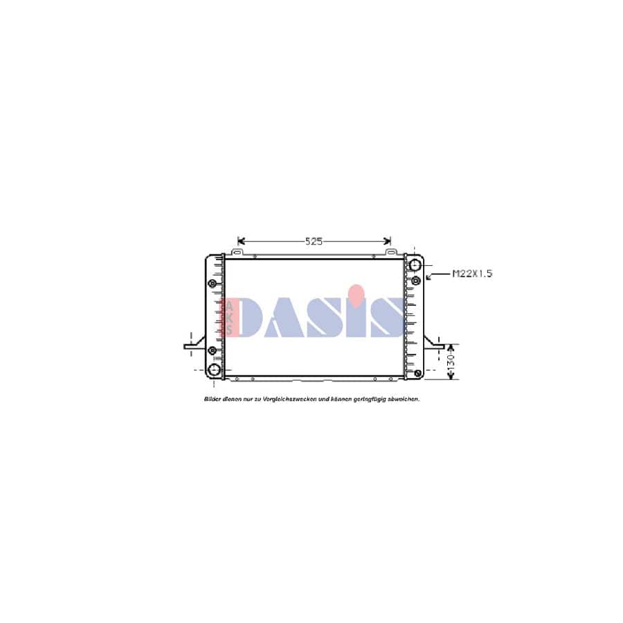 AKS Dasis 130270T Engine Radiator Suitable for Mercedes-Benz T2