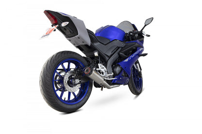Scorpion PYA115SYSSEO Yamaha YZF-R125 Red Power Full System - Brushed Stainless Steel Sleeve | ML Performance US US