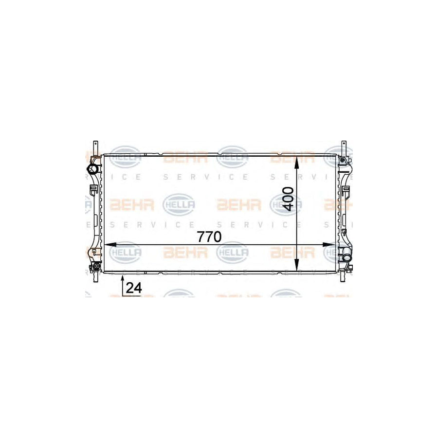 Hella 8MK 376 755-321 Engine Radiator For Ford Transit