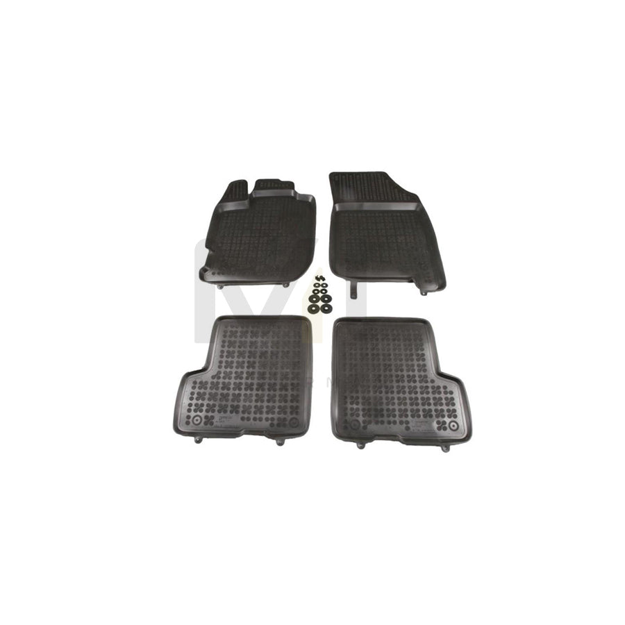 REZAW PLAST 203409 Floor mat set for DACIA Duster II Elastomer, Front and Rear, Black