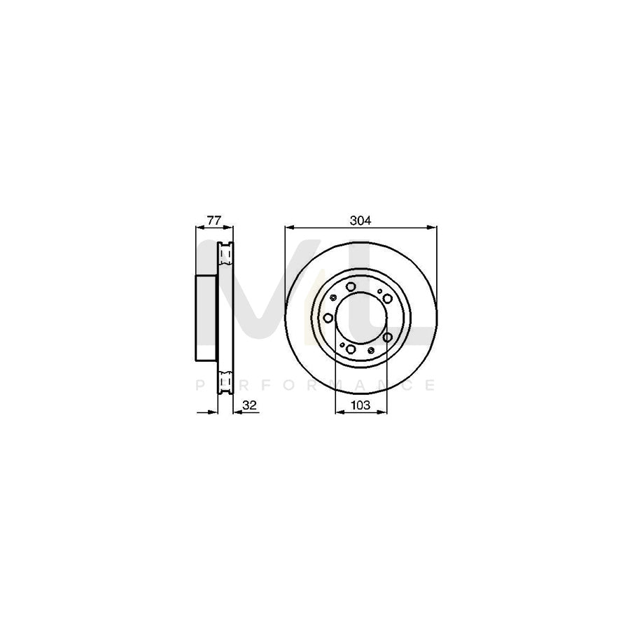BOSCH 0 986 478 409 Brake Disc Internally Vented, Vented, Oiled, High-carbon | ML Performance Car Parts