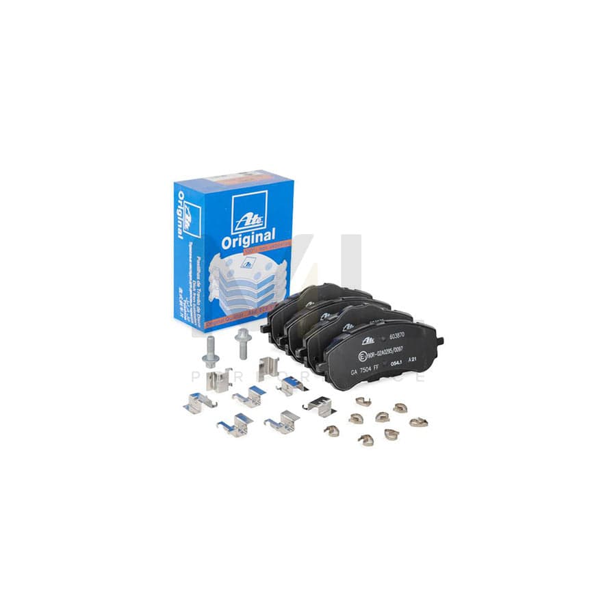 ATE 13.0460-3870.2 Brake pad set excl. wear warning contact, not prepared for wear indicator, with brake caliper screws, with accessories