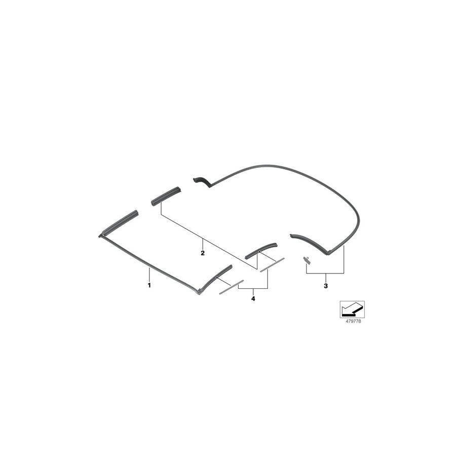 Genuine BMW 54347421661 Seal Kit, Convert. Top Control Linkage (Inc. 230i, 218d & M235i) | ML Performance US