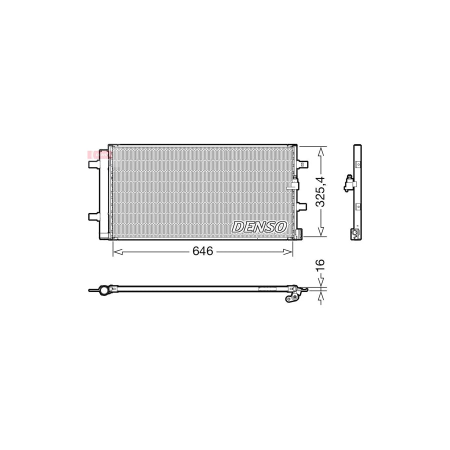 DENSO DCN02041 Air Conditioning Condenser